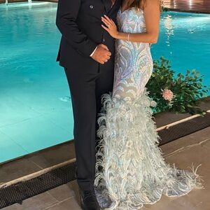 Elegant Light Blue Evening Gown